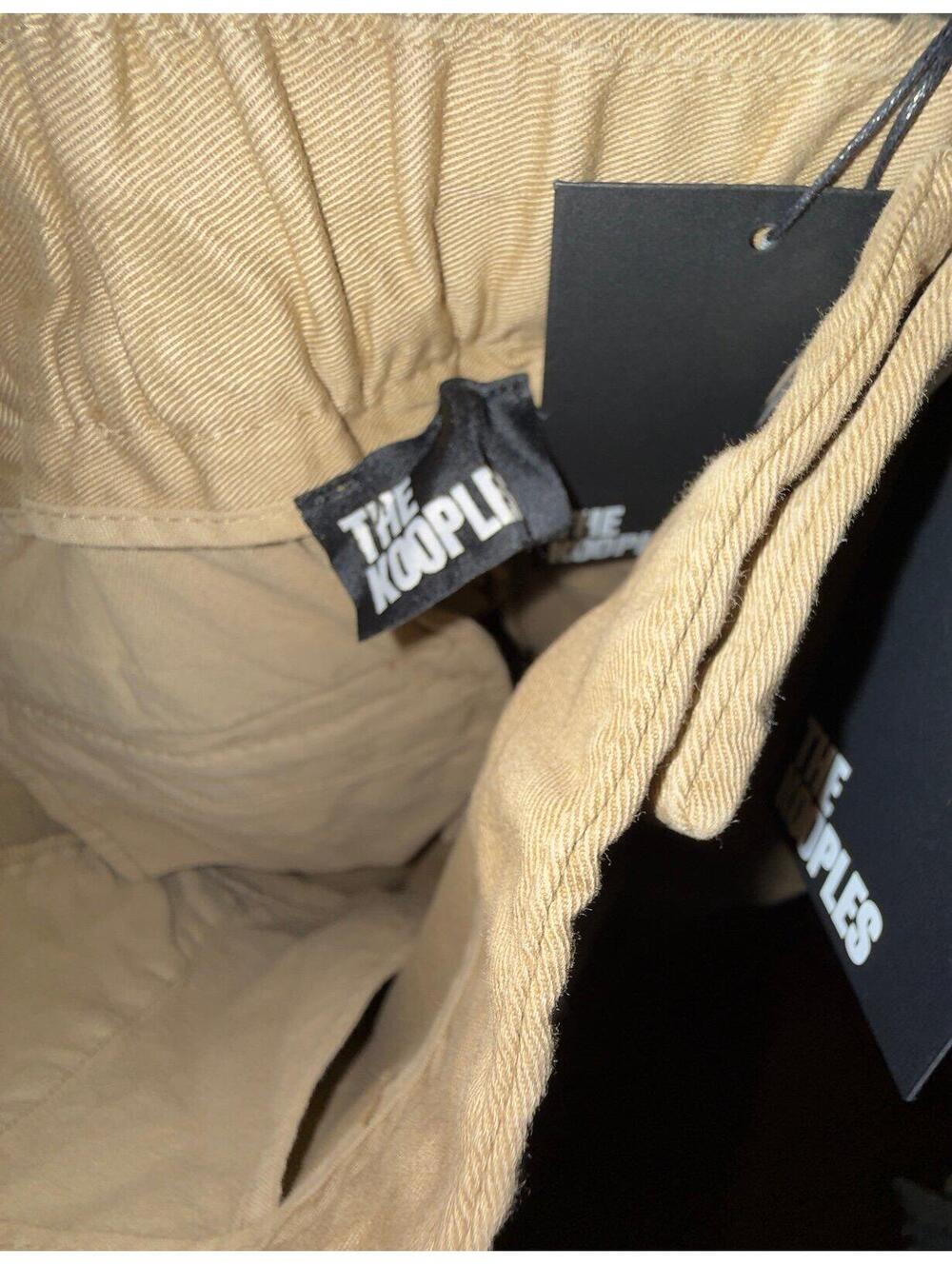 The Kooples Trend Elastic Waist Chino Pants Beige Tan Size 48 (US 32) NWT - Picture 7 of 7